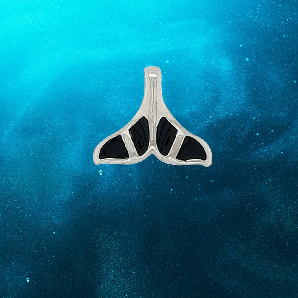 Whale Tail Sterling Silver Pendant - Image 2