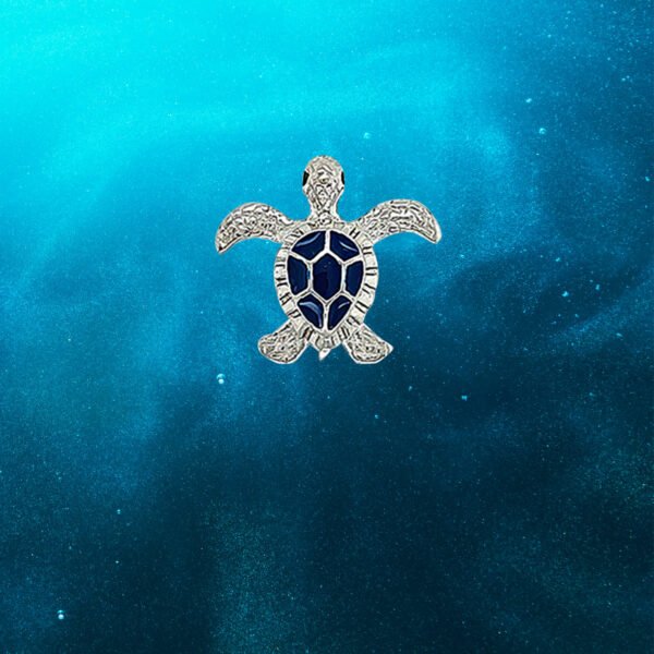 Sea Turtle Sterling Silver Earrings - Image 2