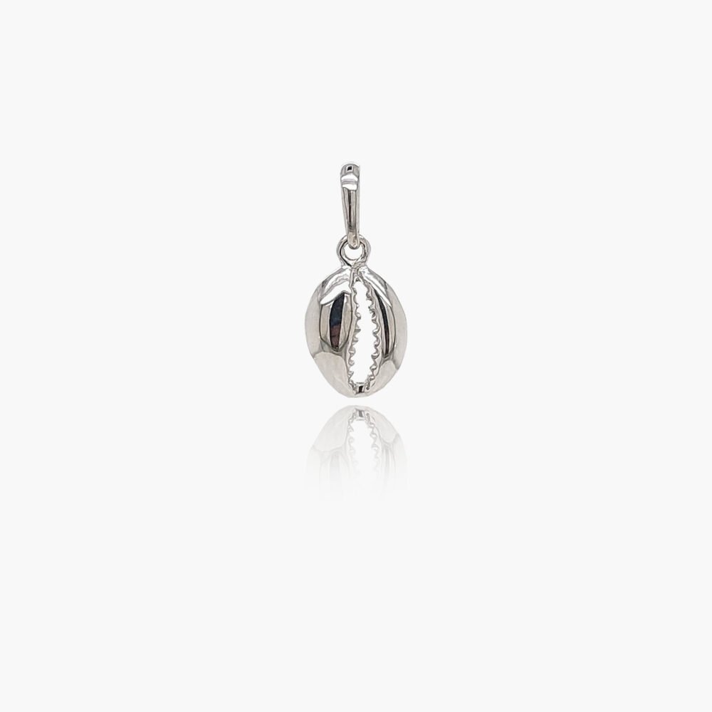 Cowrie Shell Sterling Silver Pendant