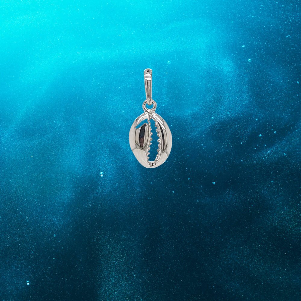 Cowrie Shell Sterling Silver Pendant - Image 2