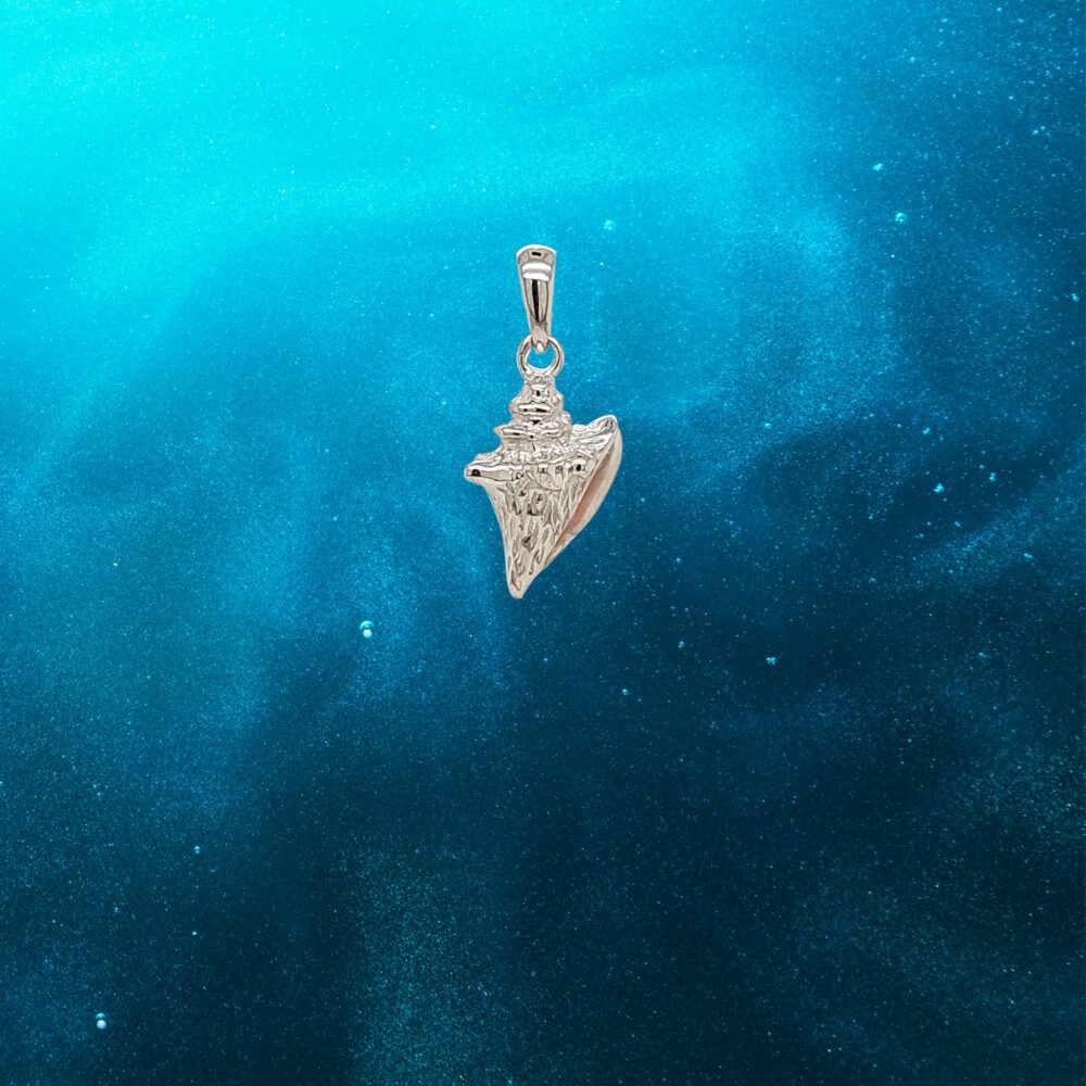 Conch Snail Sterling Silver Pendant - Image 2