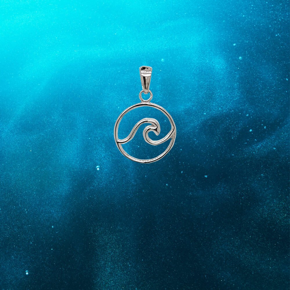 Wave Sterling Silver Pendant - Image 2