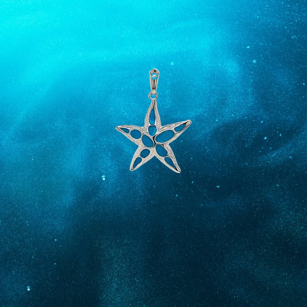 Starfish Sterling Silver Pendant - Type B - Image 2