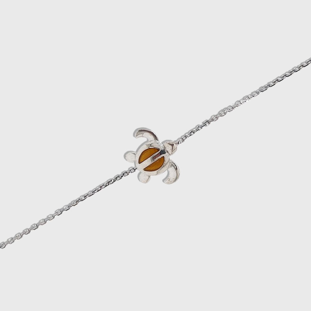Tortoise Sterling Silver Chain Bracelet