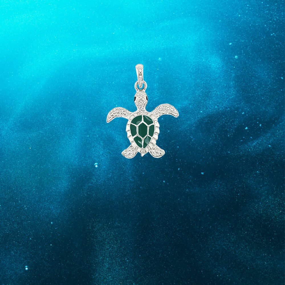Sea Turtle Sterling Silver Pendant - Image 2