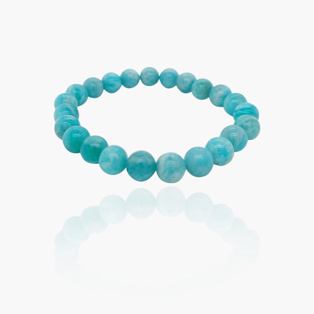 Amazonite Stone Beads Elastic Bracelet