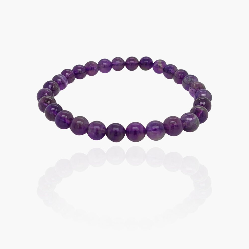 Amethyst Stone Beads Elastic Bracelet