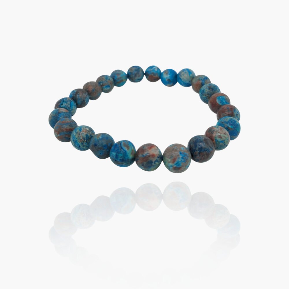 Autumn Jasper Stone Beads Elastic Bracelet