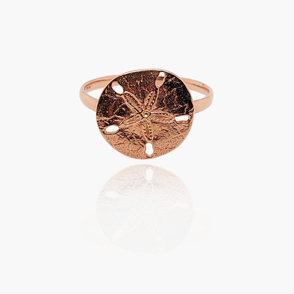 18k Gold Sand Dollar Ring