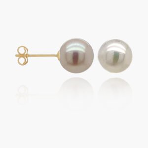 9K Gold Freshwater Round Pearl Earrings