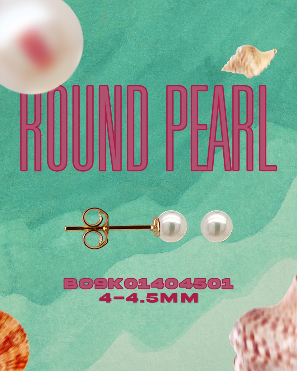 Freshwater Round Pearl 18K Gold Earrings - Image 2