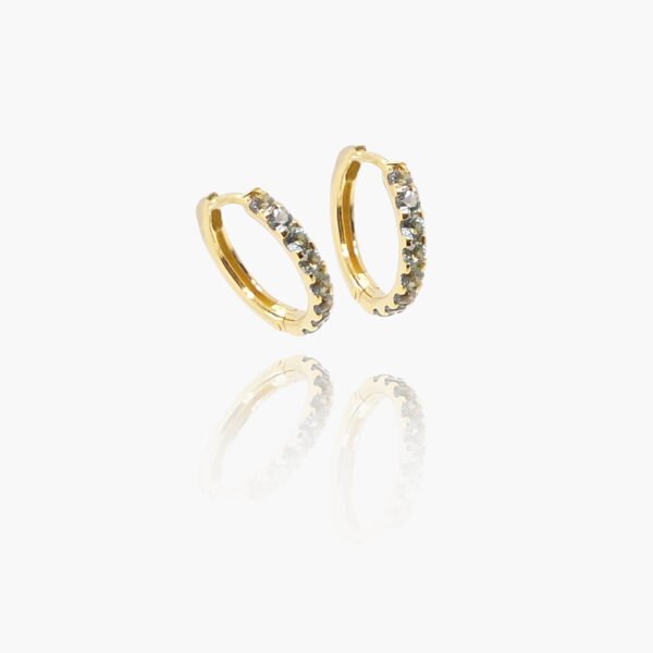 18K Gold London Topaz Huggies Earrings