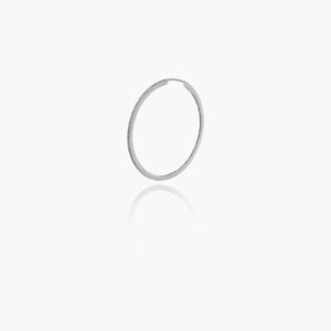 18K Gold Diamond Hoop Earrings
