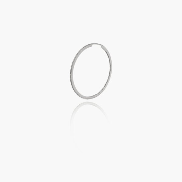 18K Gold Diamond Hoop Earrings