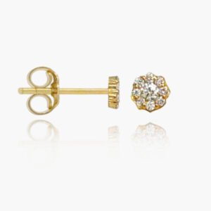 18K Gold Illusion Stud Earrings