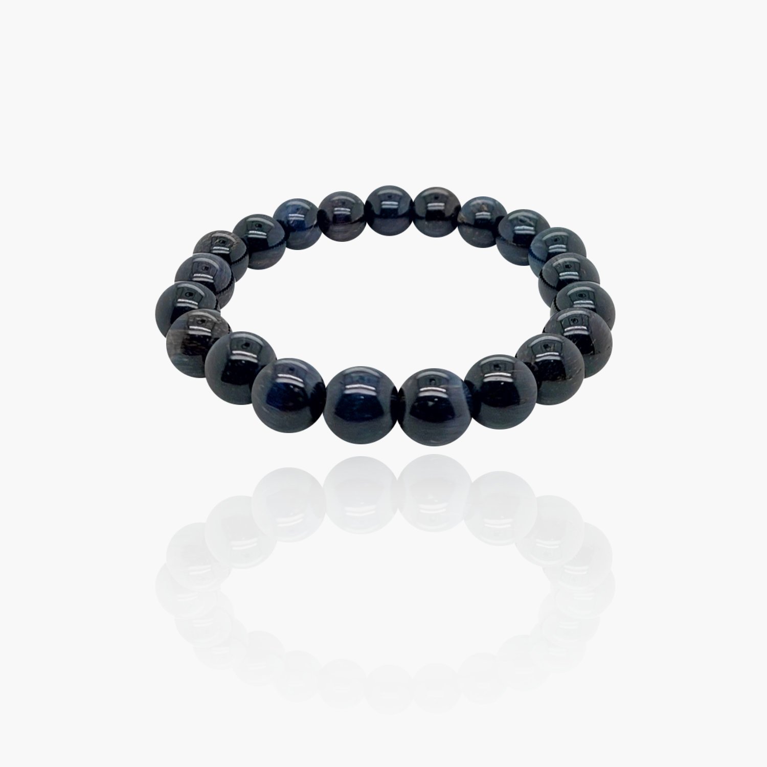 Blue Tiger Eye Stone Beads Elastic Bracelet