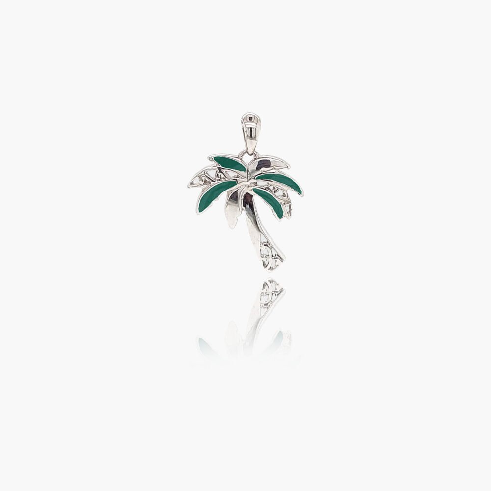 Coconut Tree Sterling Silver Pendant