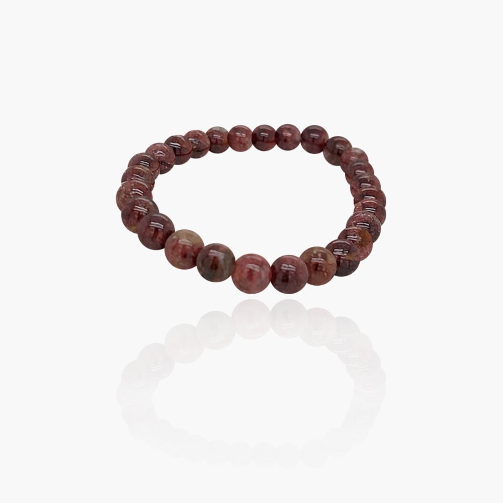 Garnet Stone Beads Elastic Bracelet
