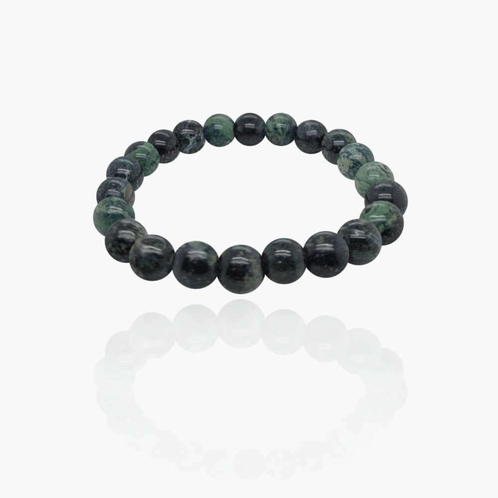 Kambaba Jasper Stone Beads Elastic Bracelet