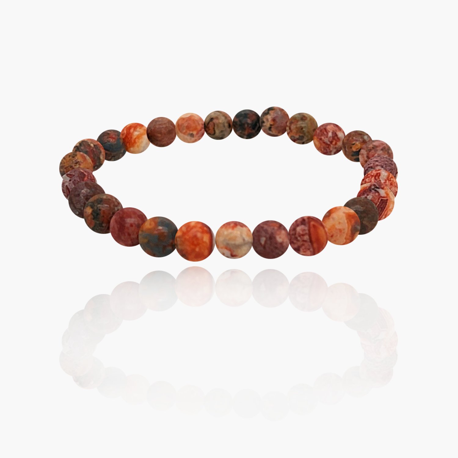 Leopard Jasper Stone Beads Elastic Bracelet