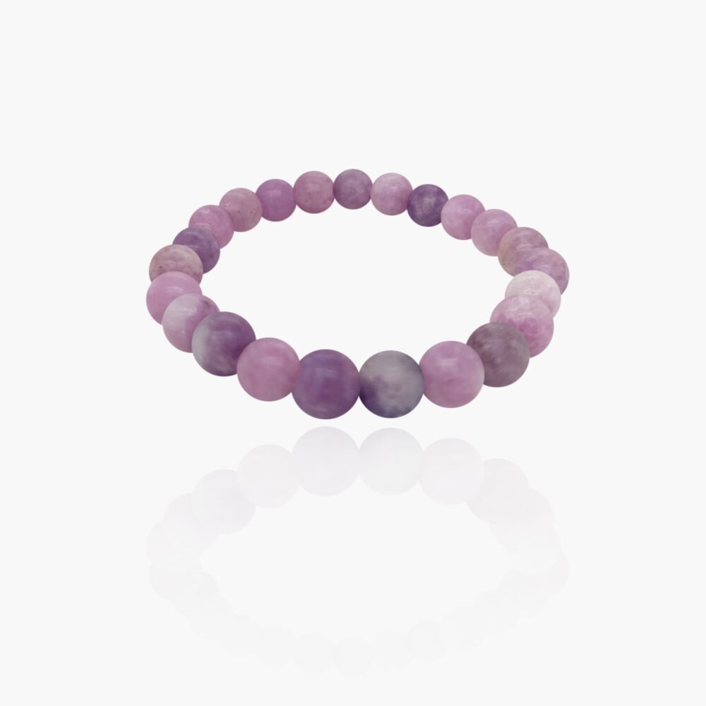Lepidolite Stone Beads Elastic Bracelet