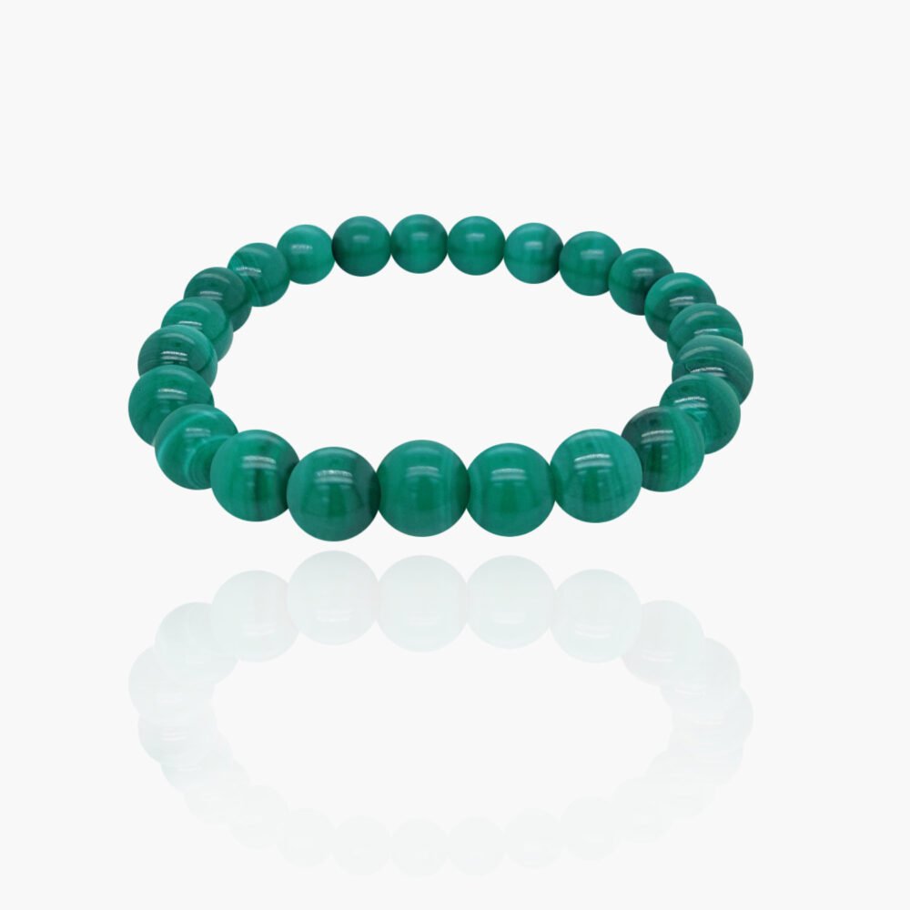 Malachite Stone Beads Elastic Bracelet