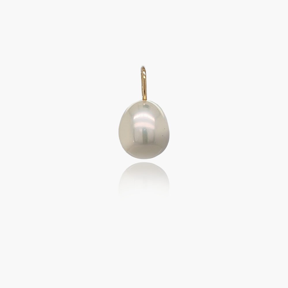 18K Gold Bail with 7.5mm Freshwater Pearl Pendant