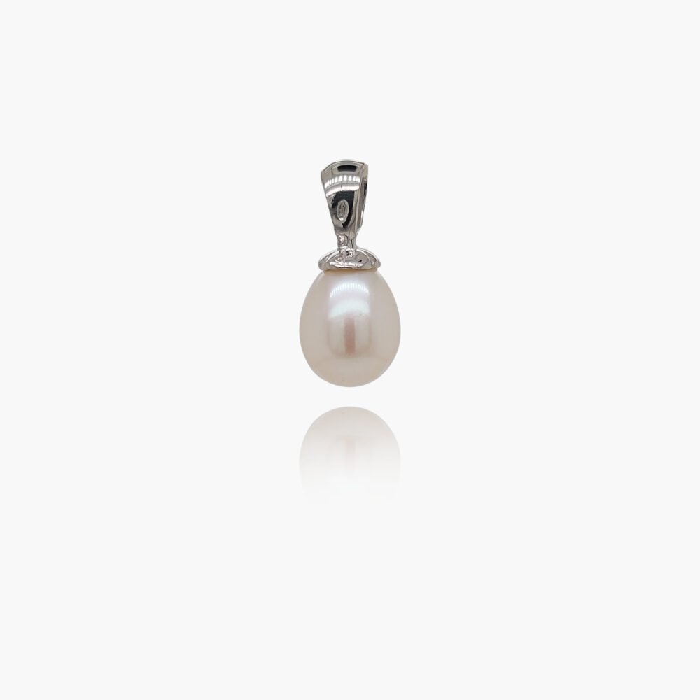 Sterling Silver Bail with 10mm Freshwater Pearl Pendant