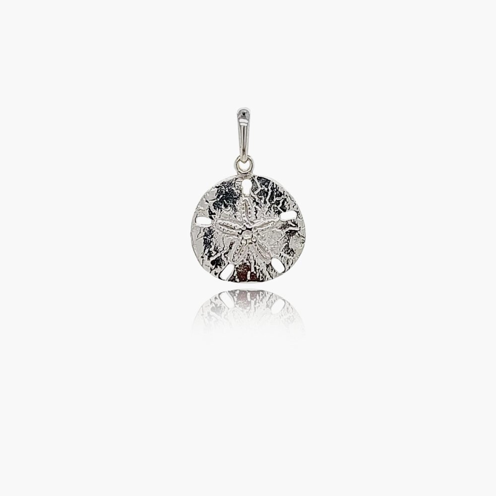 18K Gold 13mm Sand Dollar Pendant