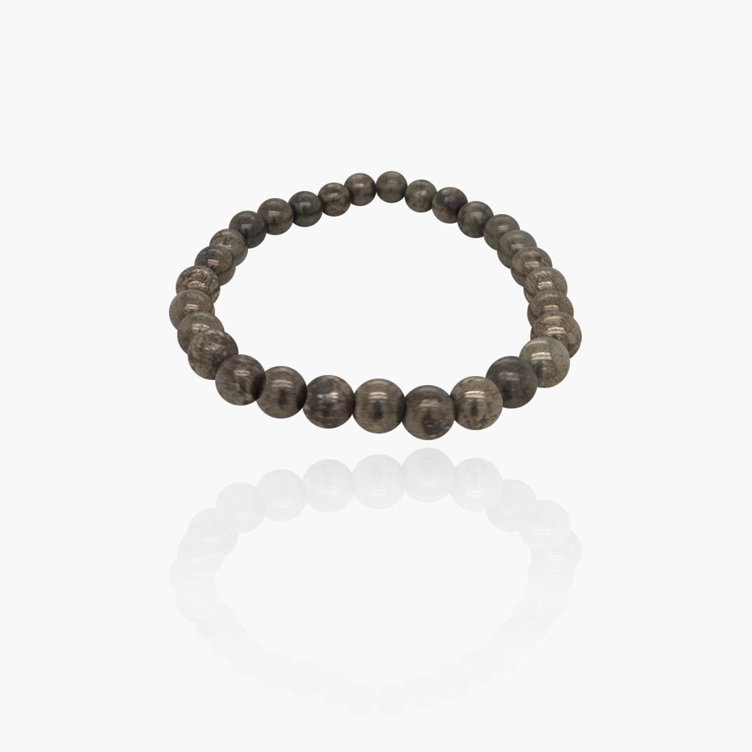 Pyrite Stone Beads Elastic Bracelet