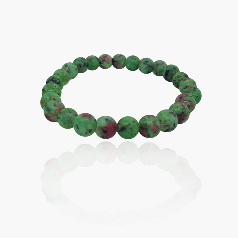 Ruby Zoisite Stone Beads Elastic Bracelet