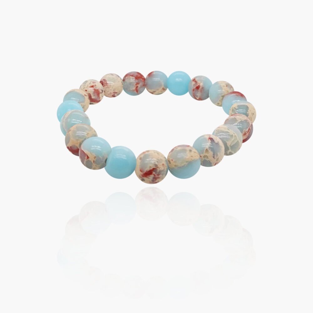 Shoushan Stone Beads Elastic Bracelet