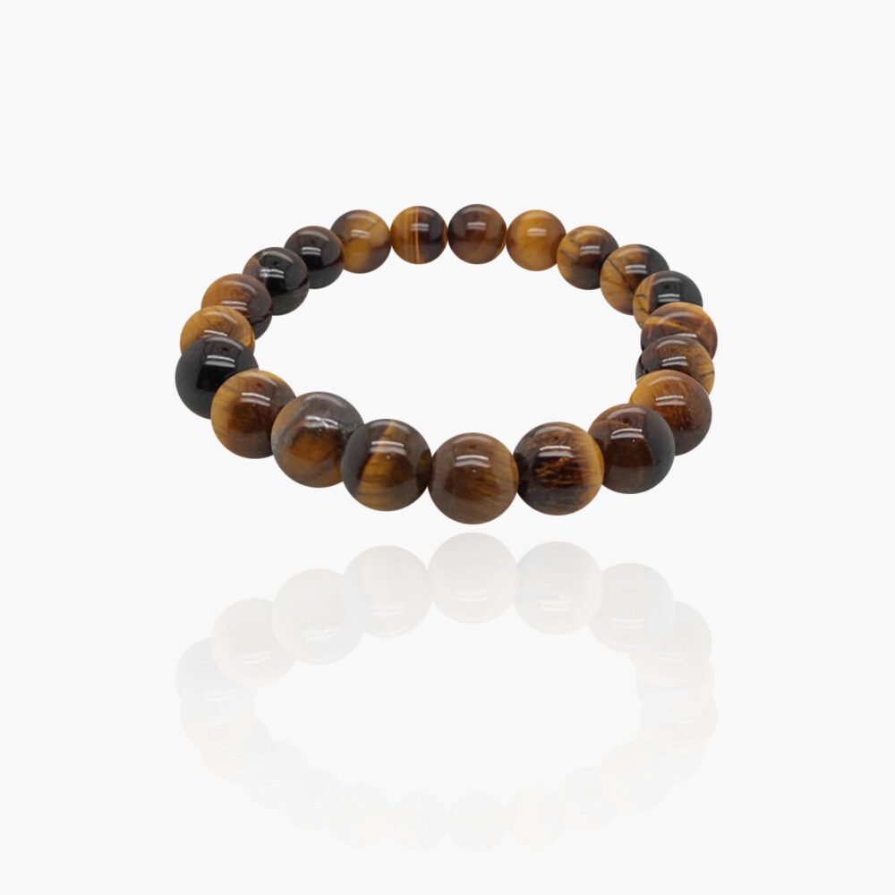 Tiger Eye Stone Beads Elastic Bracelet