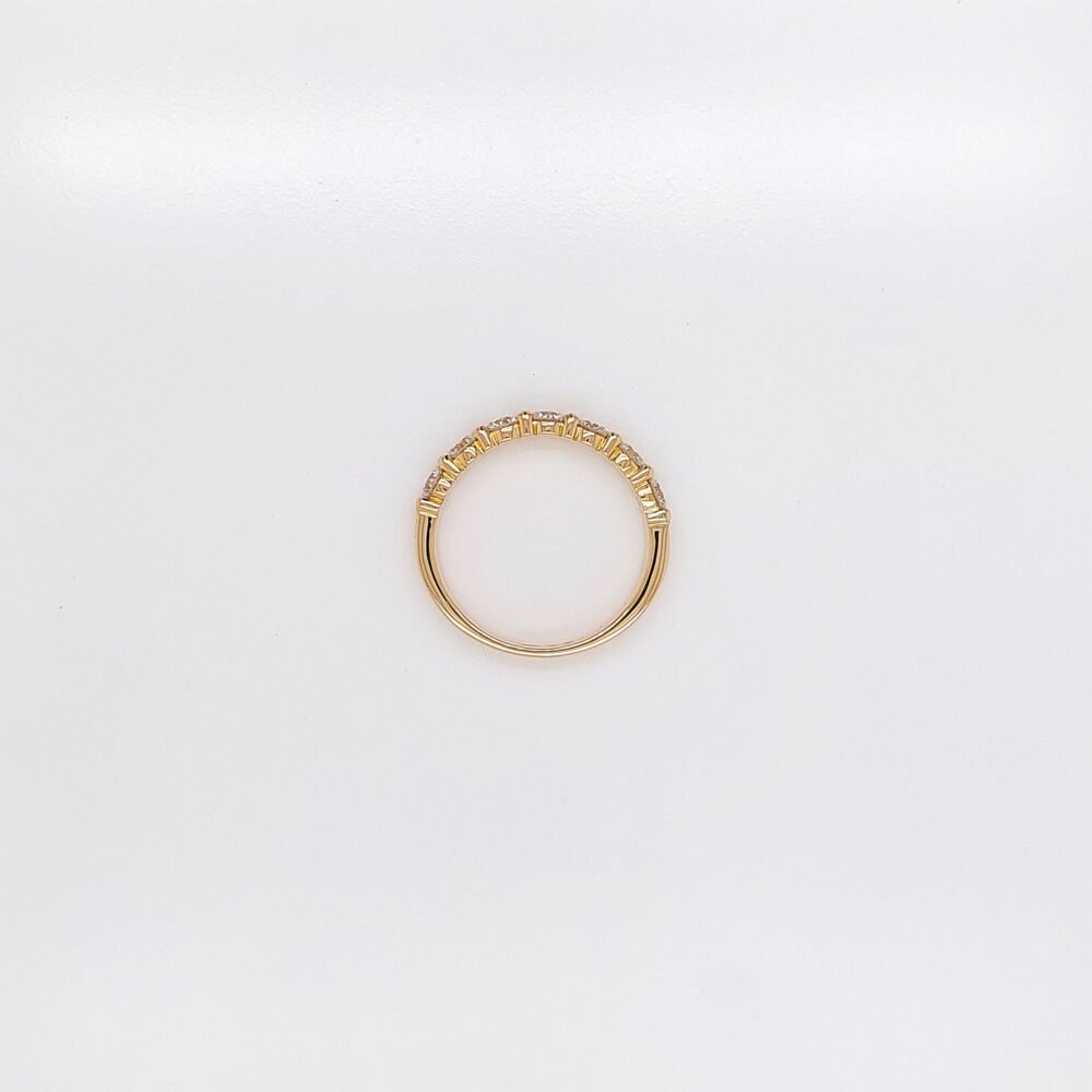 18K Gold Wedding Ring - 7 off Diamonds 1.0ct in 2-Prong Setting - Image 4