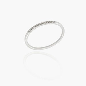 18K Gold Wedding Ring - 11 off Diamonds 0.07ct in 2-Prong Setting