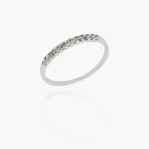 18K Gold Wedding Ring - 11 off Diamonds 0.17ct in 4-Prong Setting